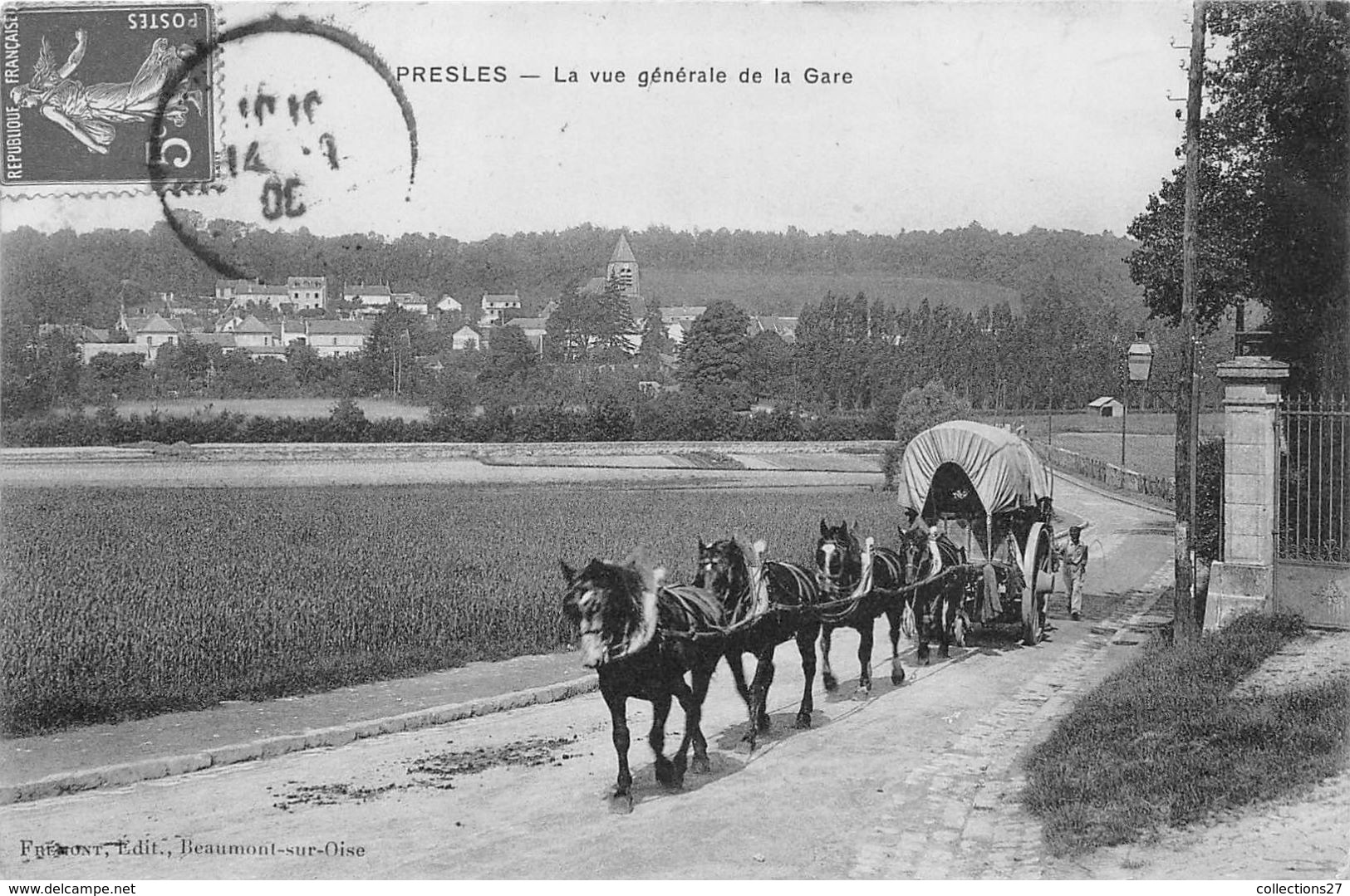 95-PRESLE- VUE GENERALE DE LA GARE - Presles