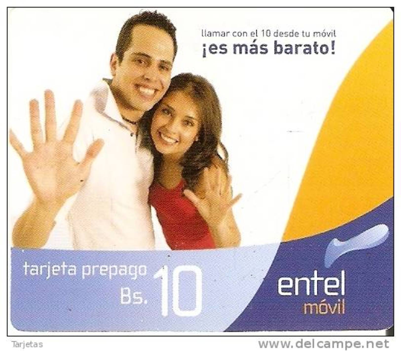 TARJETA DE BOLIVIA DE LA COMPAÑIA ENTEL - Bolivia