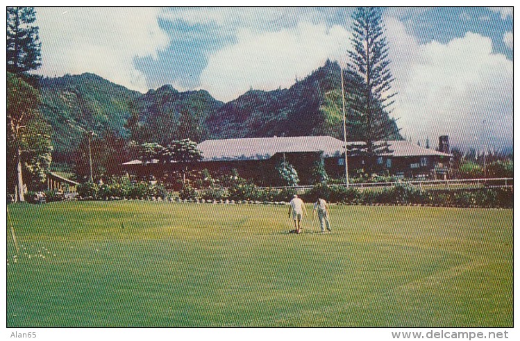 Hawaii, Oahu Country Club In Nuuanu Valley, Golf Theme, C1950s/60s Vintage Postcard - Oahu