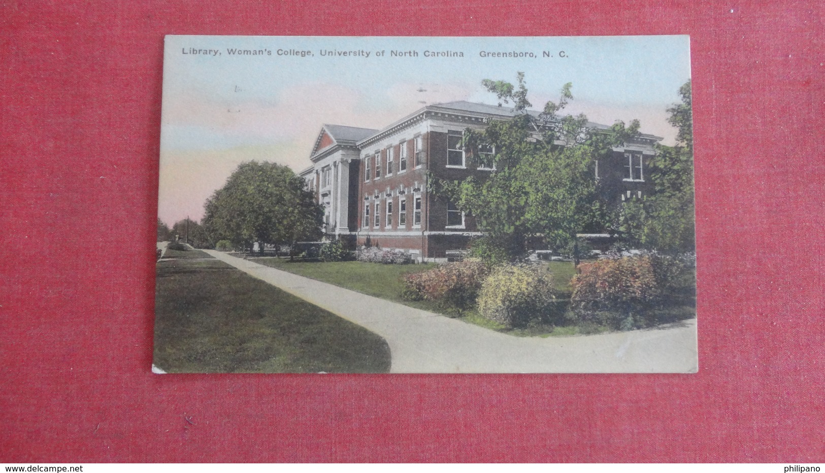 Library Women's College  Hand Colored---- North Carolina > Greensboro  Ref 2632 - Greensboro