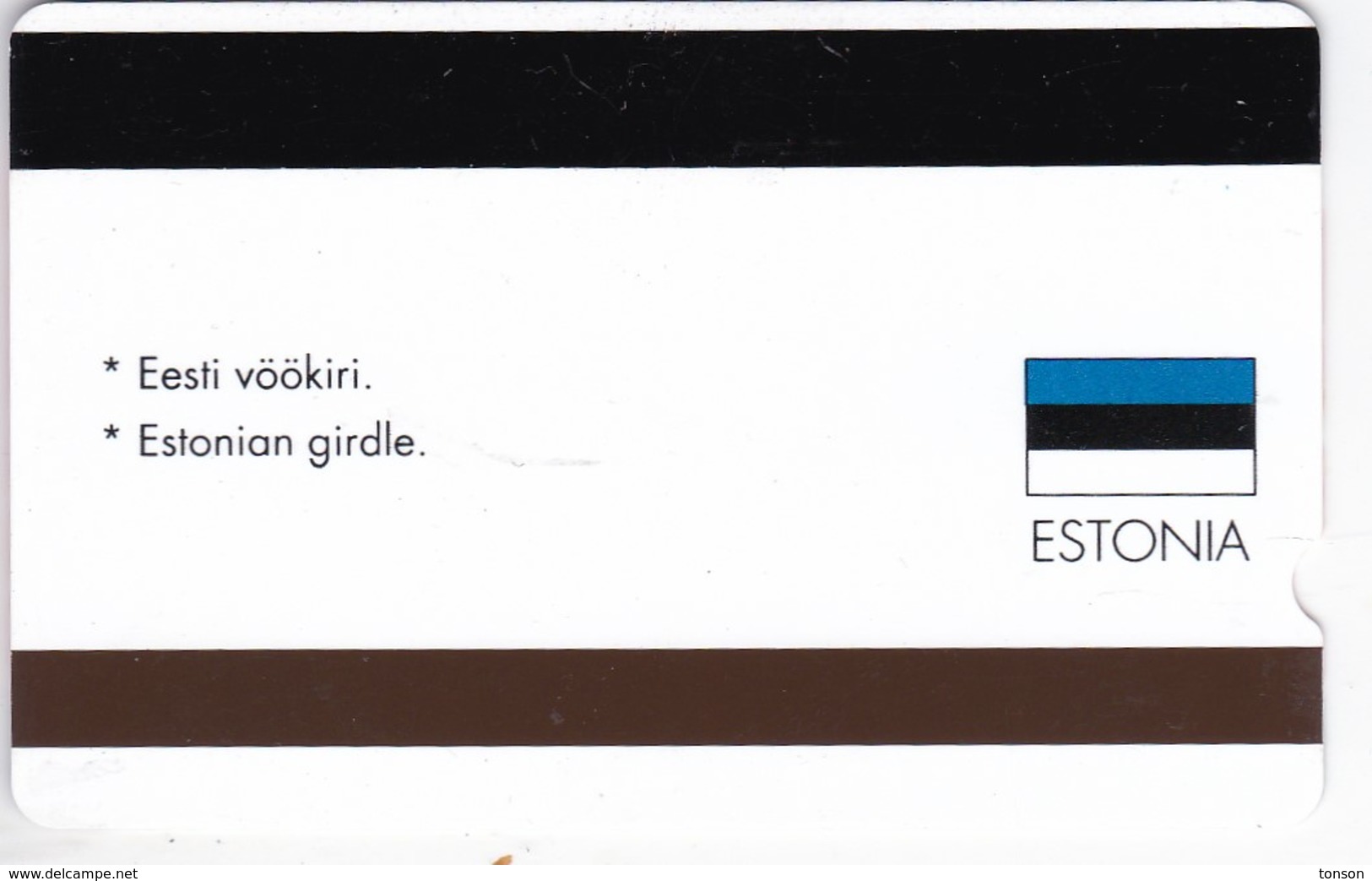 Estonia, ET 024,  Alcatel Christmas Set,  Estonian Girdle, Only 13.000 Issued, 2 Scans. - Noel