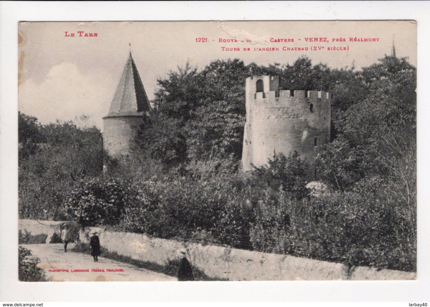 1 Cpa Carte Postale Ancienne - Venez   Pres Realmont Tours De L Ancien Chateau - Realmont