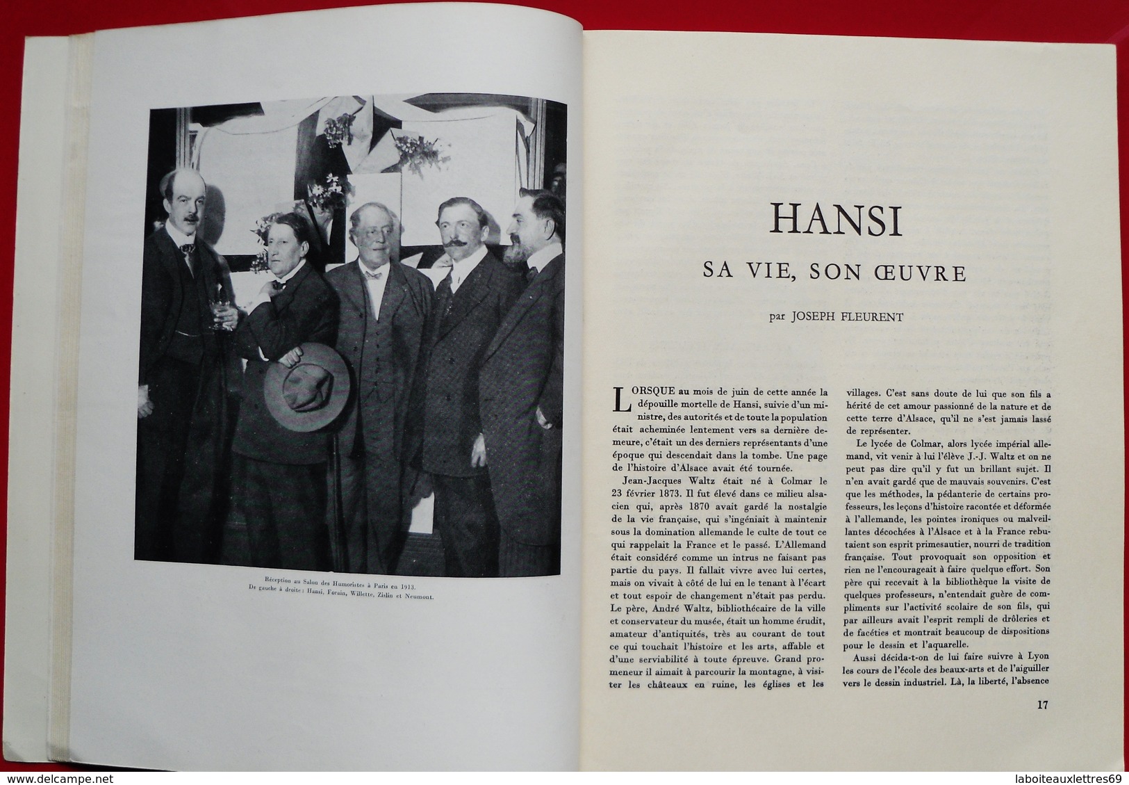 REVUE SAISONS D'ALSACE - HOMMAGE A HANSI 1873-1951 (J.J WALTZ) - N°1 -1952 HIVER