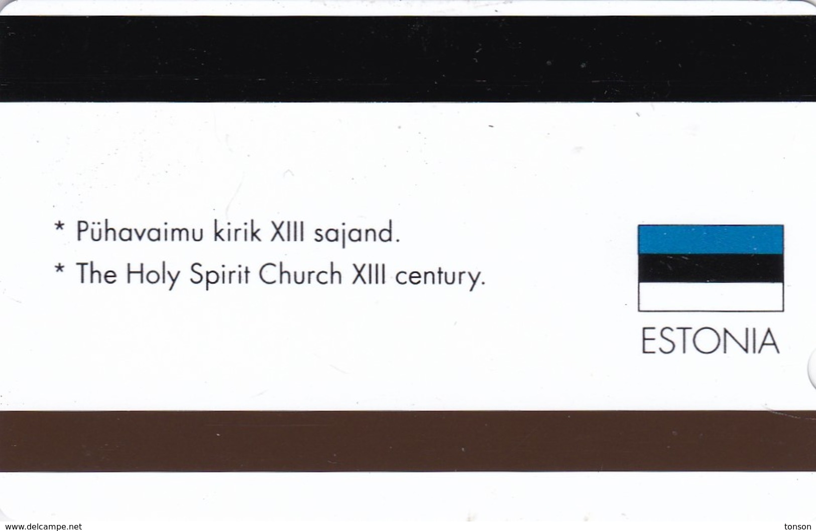 Estonia, ET 025,  Alcatel Christmas Set,  The Holy Spirit Church, 2 Scans. - Noel