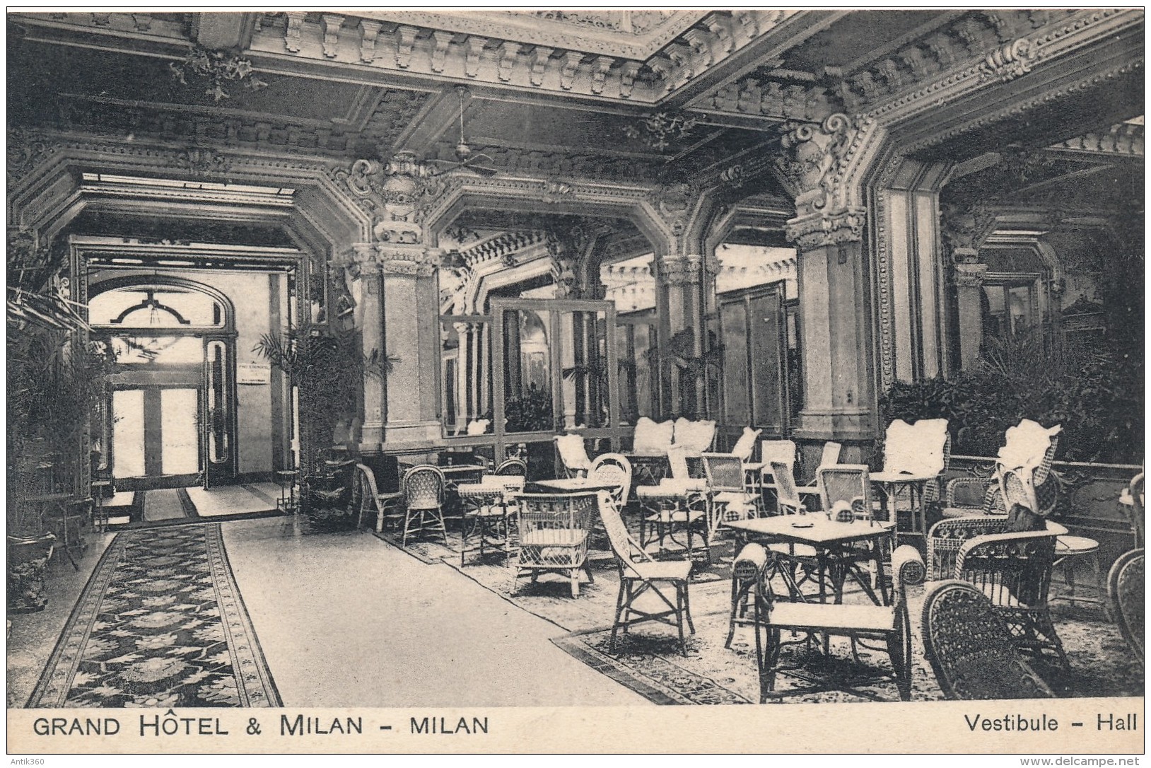 CPA Italie Milan Milano Grand Hôtel Vestibule - Hall Editeur Pettinaroli - Milano (Milan)