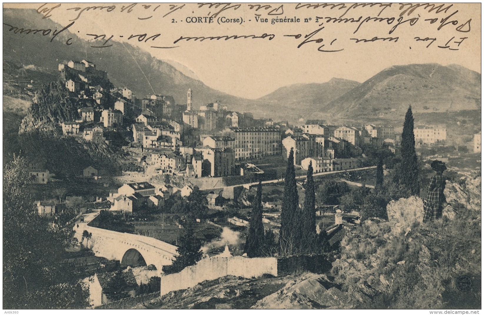 CPA 20 2B CORTE Vue Générale N°2 1912 - Corte