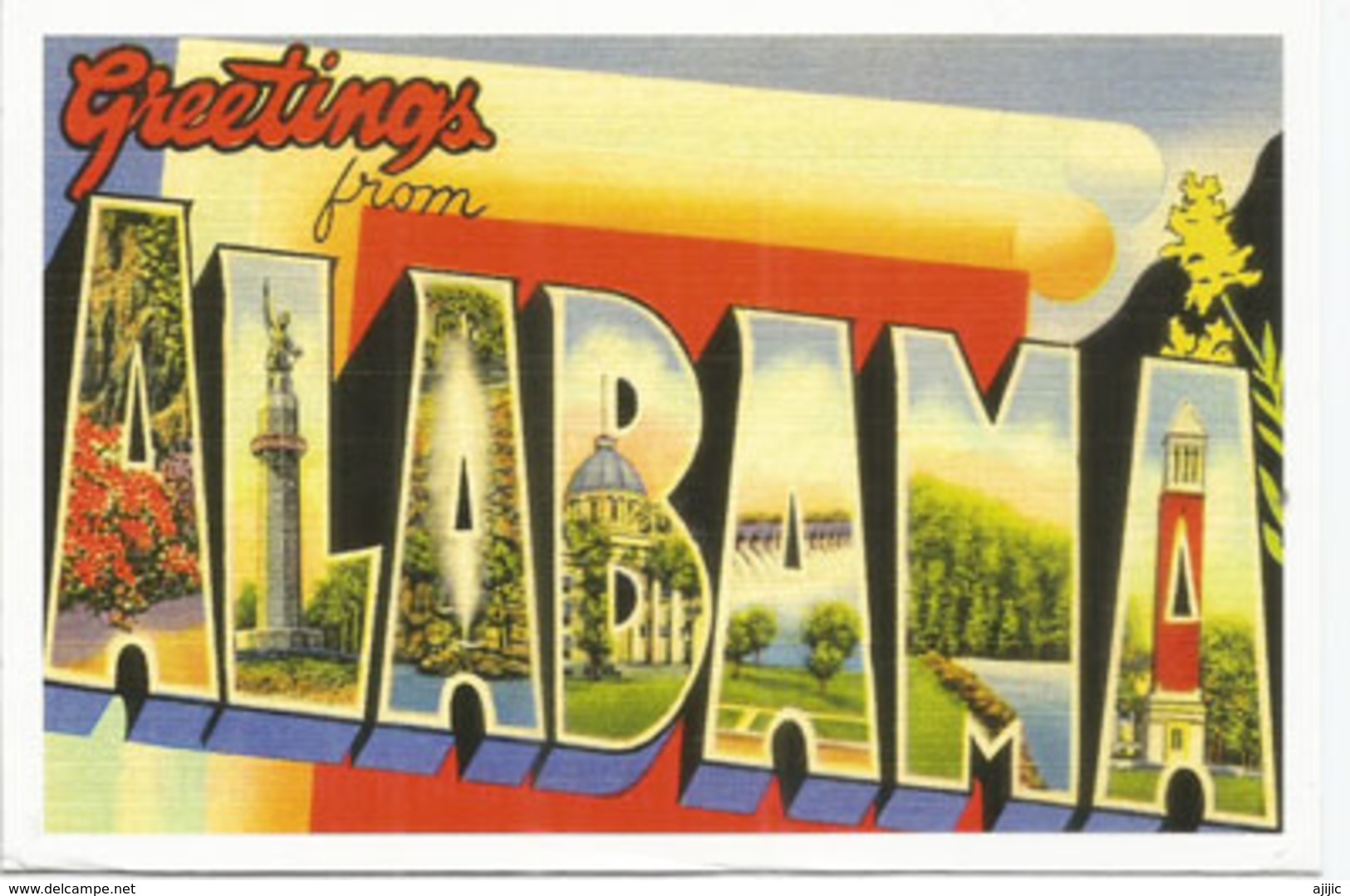 Greetings From Alabama,  Addressed To ANDORRA,with Arrival Postmark - Autres & Non Classés