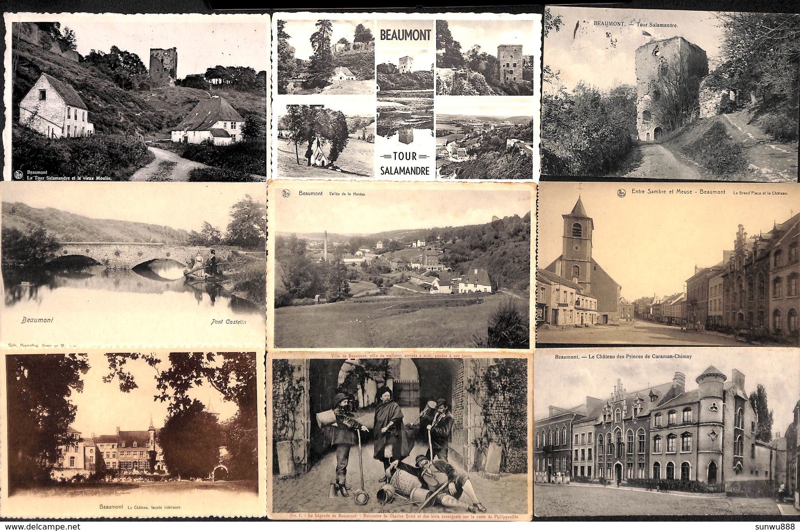 Beaumont - Lot De 38 Cartes (animée, Précurseur, Pensionnat, Tour Salamandre, Pont Castelin,...) - Beaumont