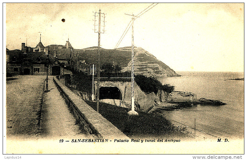 AG 145  / C P A - ESPAGNE -  SAN SEBASTIAN - PALACIO REAL Y TUNEL DEL ANTIGUO - Guipúzcoa (San Sebastián)