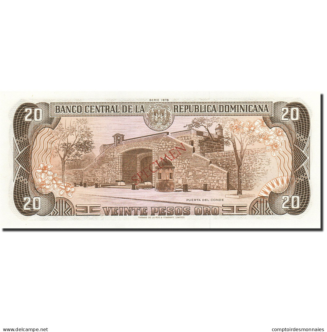 Billet, Dominican Republic, 20 Pesos Oro, 1977-1980, 1978, KM:120s1, NEUF - Dominicaine