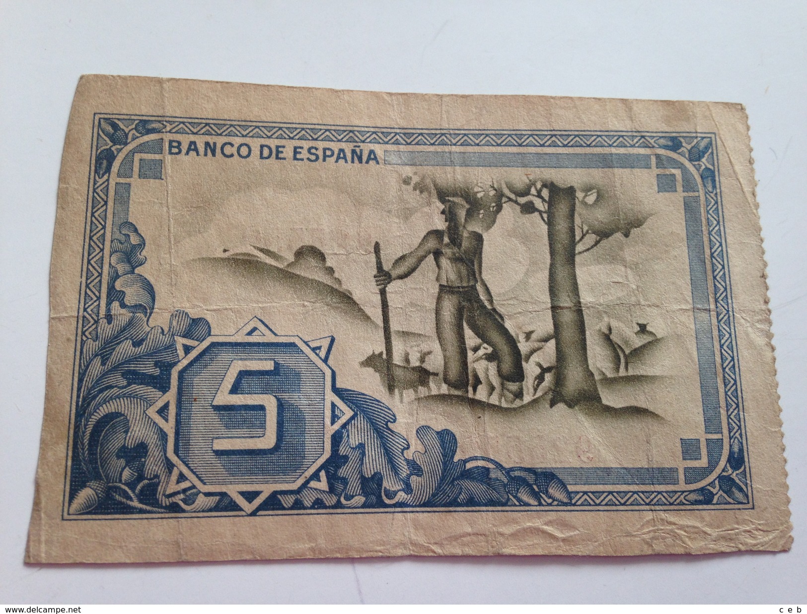 Billete 5 Pesetas. 1937. Bilbao. República Española. Guerra Civil. Sin Serie. Banco De Vizcaya - 5 Pesetas