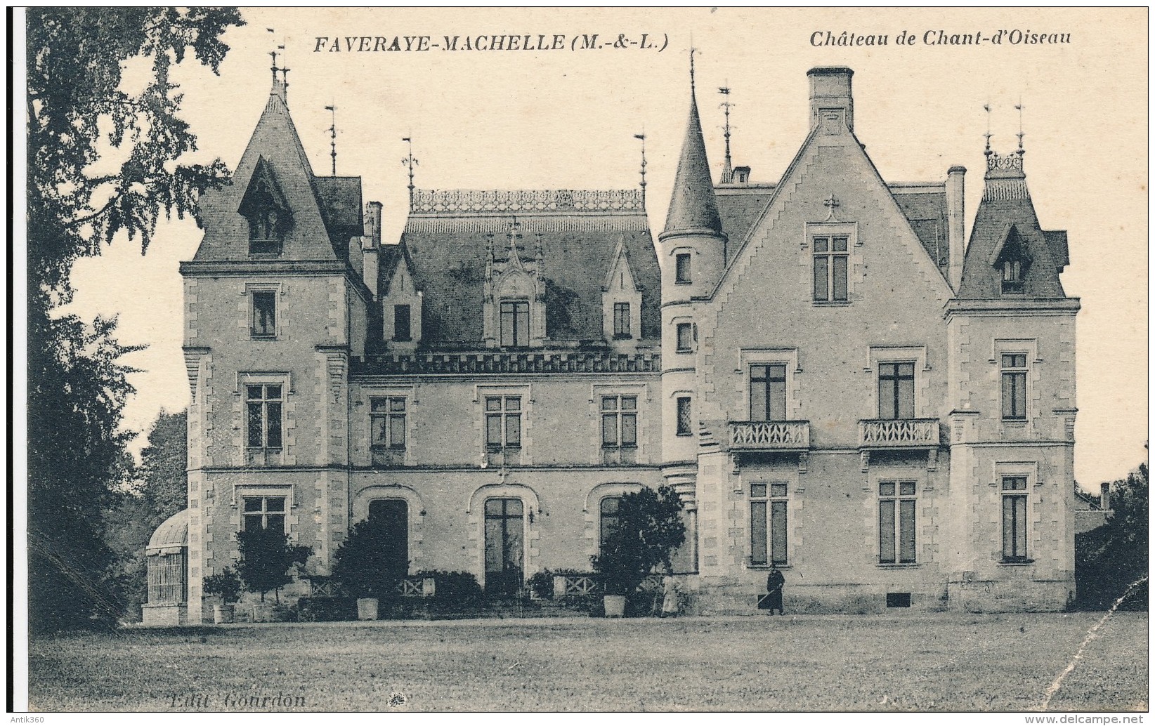CPA 49 FAVERAYE MACHELLE Château De Chant D'Oiseau  Carte Rare - Thouarce