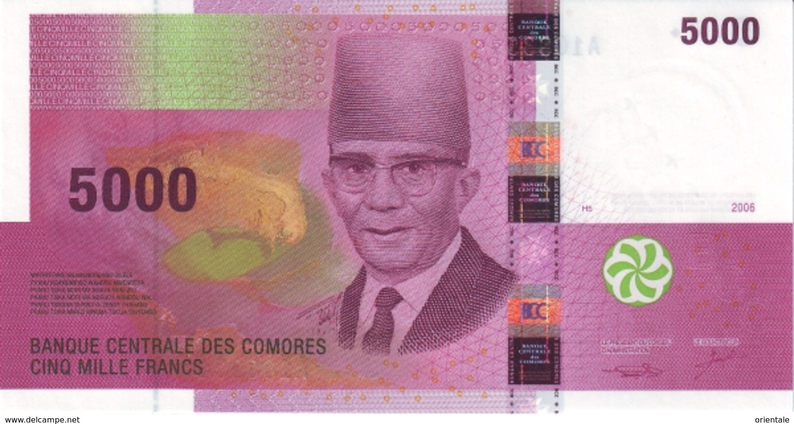 COMOROS P. 18a 5000 F 2005 UNC - Comores