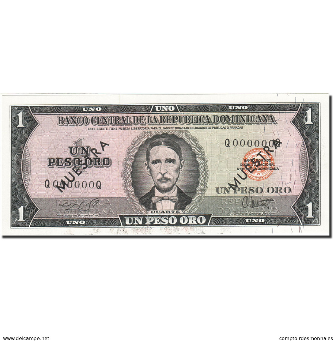 Billet, Dominican Republic, 1 Peso Oro, 1975, 1975-1978, KM:108s, SUP - Dominicaine