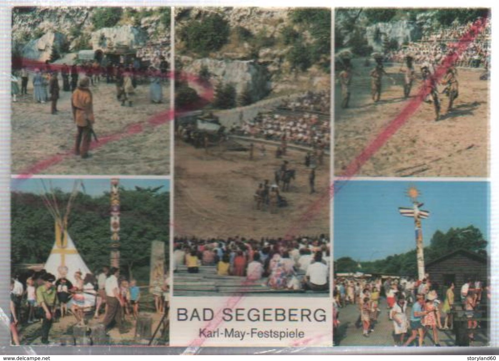 Cpm St003142 Bad Segeberg Karl May Festpiele 5 Vues Sur Carte Western , Indiens - Bad Segeberg