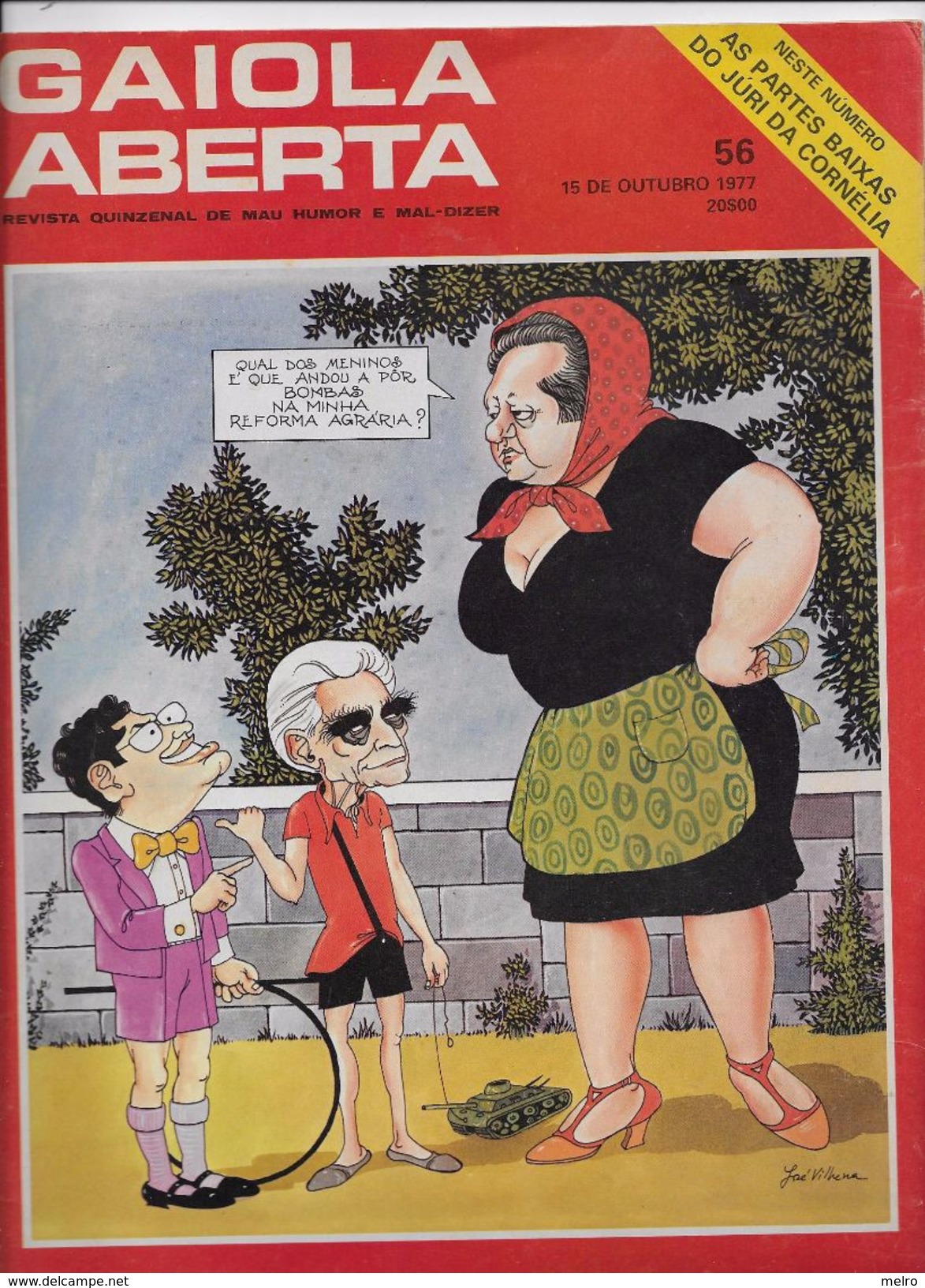 Gaiola Aberta Nº 56 De 1977 Do Cartonista José Vilhena. - Comics & Mangas (other Languages)