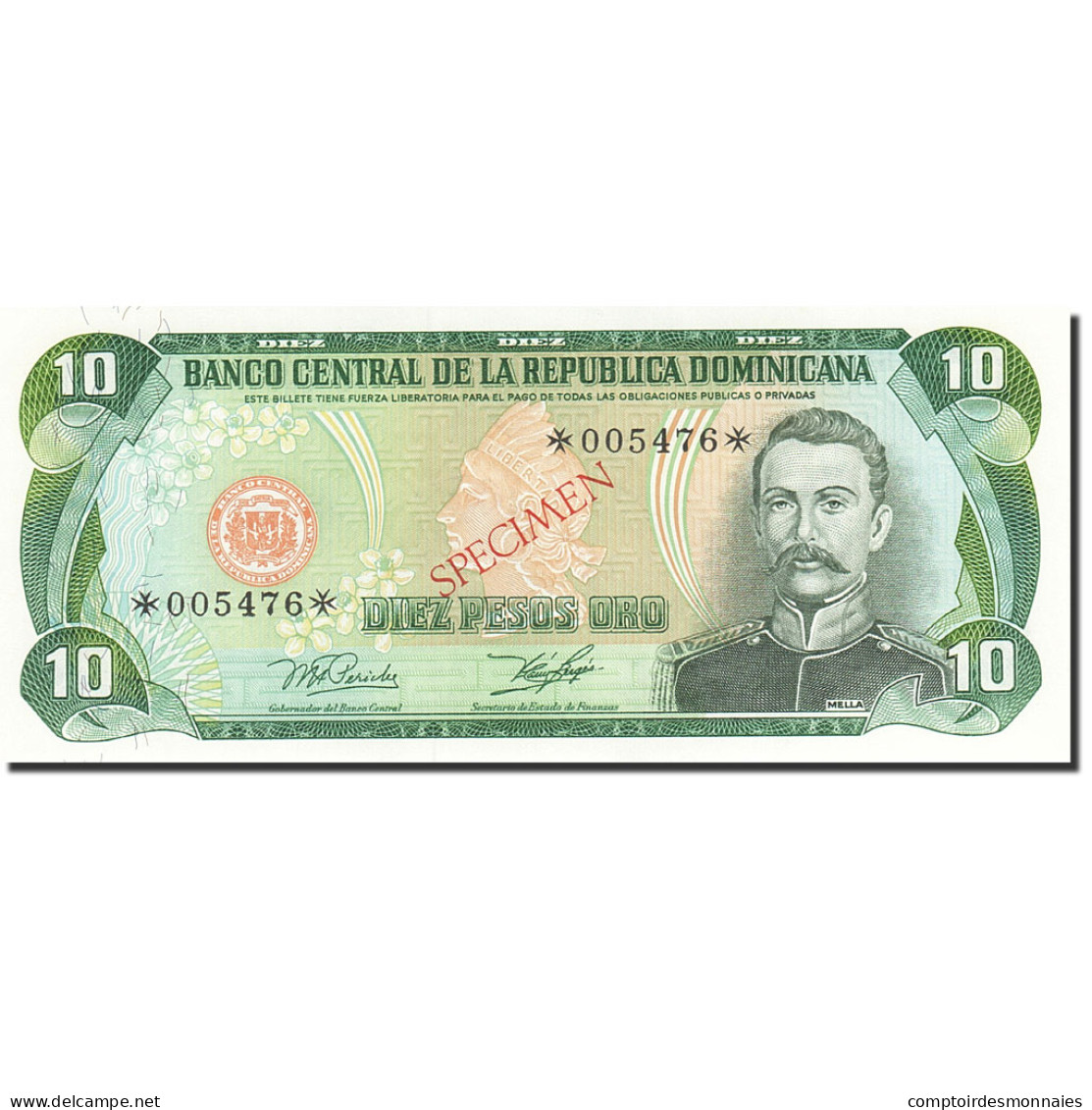 Billet, Dominican Republic, 10 Pesos Oro, 1977-1980, 1978, KM:119s1, NEUF - Dominicana