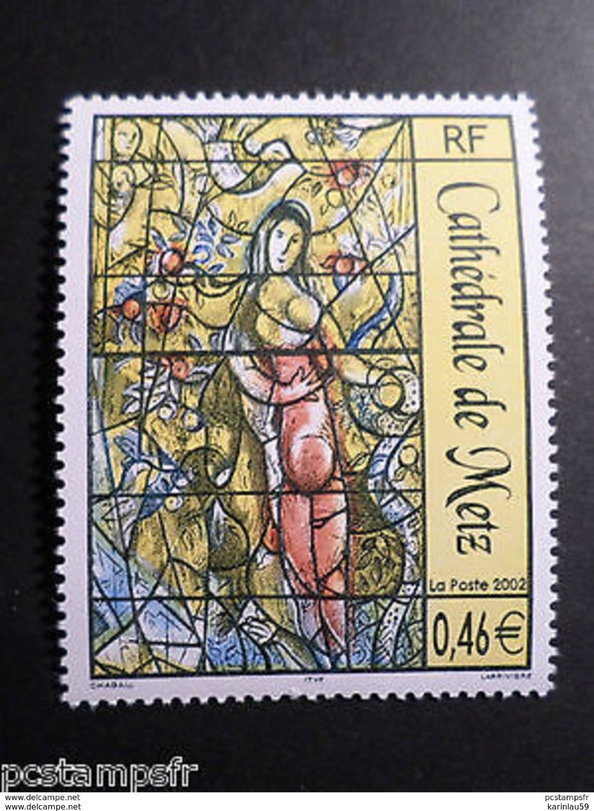 FRANCE 2002, Timbre 3498, VITRAIL CATHEDRALE METZ Neuf - Unused Stamps