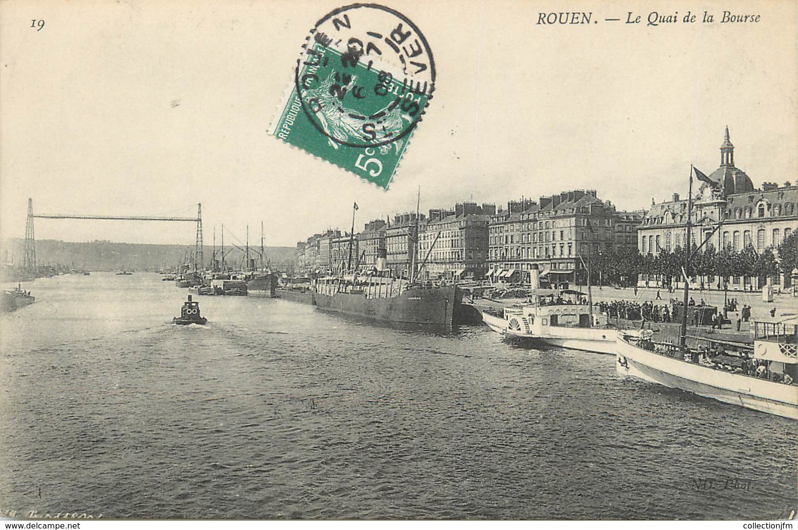 / CPA FRANCE 76 "Rouen, Le Quai De La Bourse" - Rouen