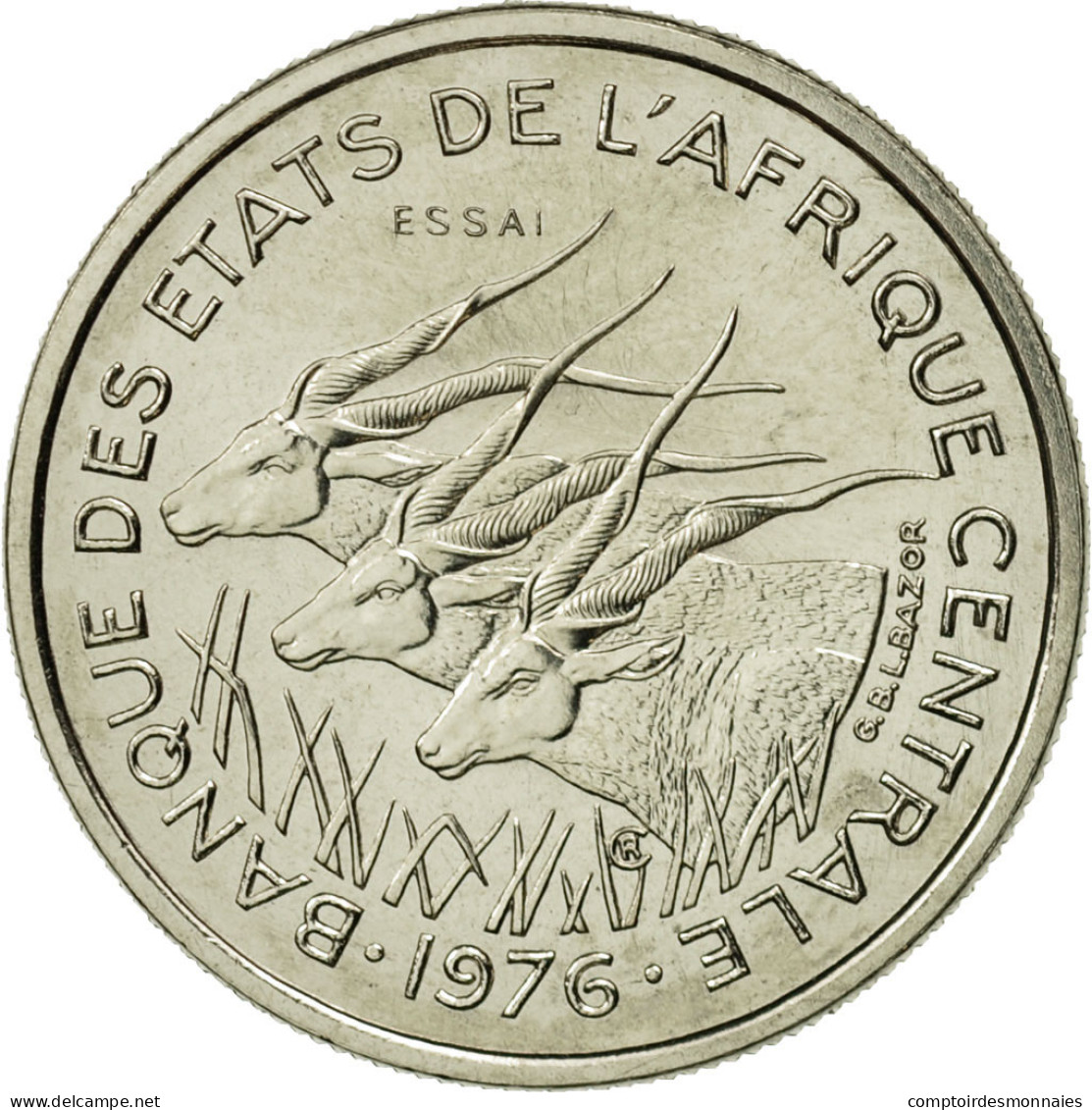 Monnaie, États De L'Afrique Centrale, 50 Francs, 1976, Paris, FDC, Nickel - Cameroun