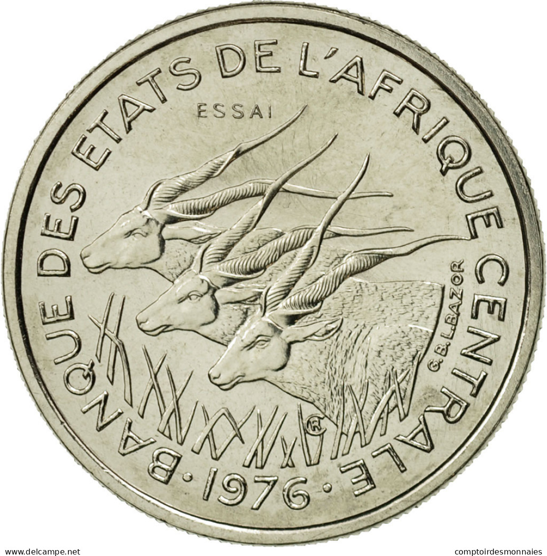 Monnaie, États De L'Afrique Centrale, 50 Francs, 1976, Paris, FDC, Nickel - Cameroon