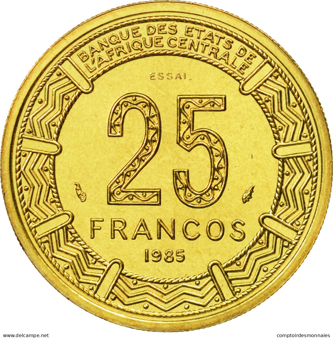 Monnaie, Equatorial Guinea, 25 Francos, 1985, FDC, Aluminum-Bronze, KM:E29 - Equatorial Guinea