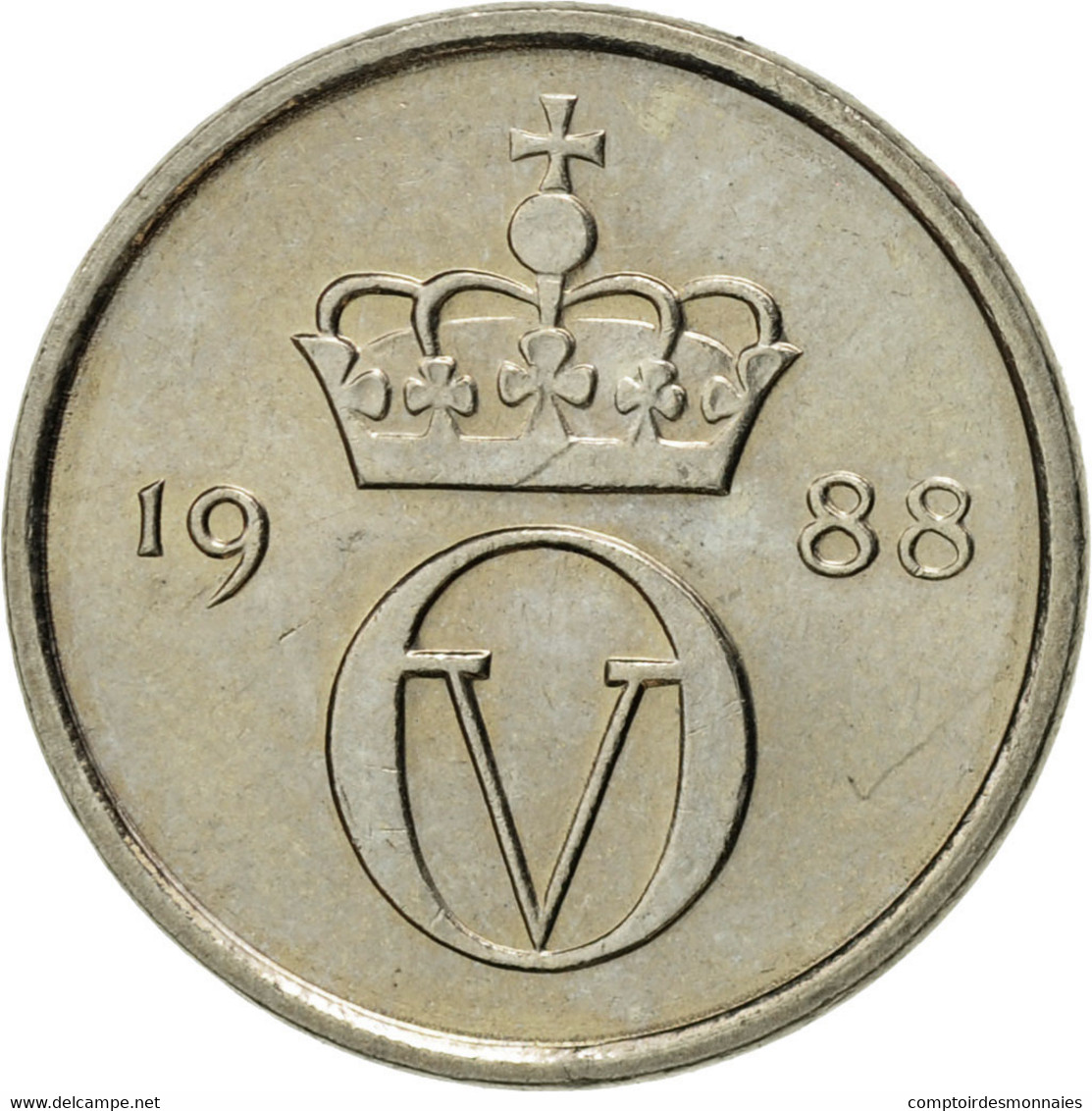 Monnaie, Norvège, Olav V, 10 Öre, 1988, SUP, Copper-nickel, KM:416 - Norvège