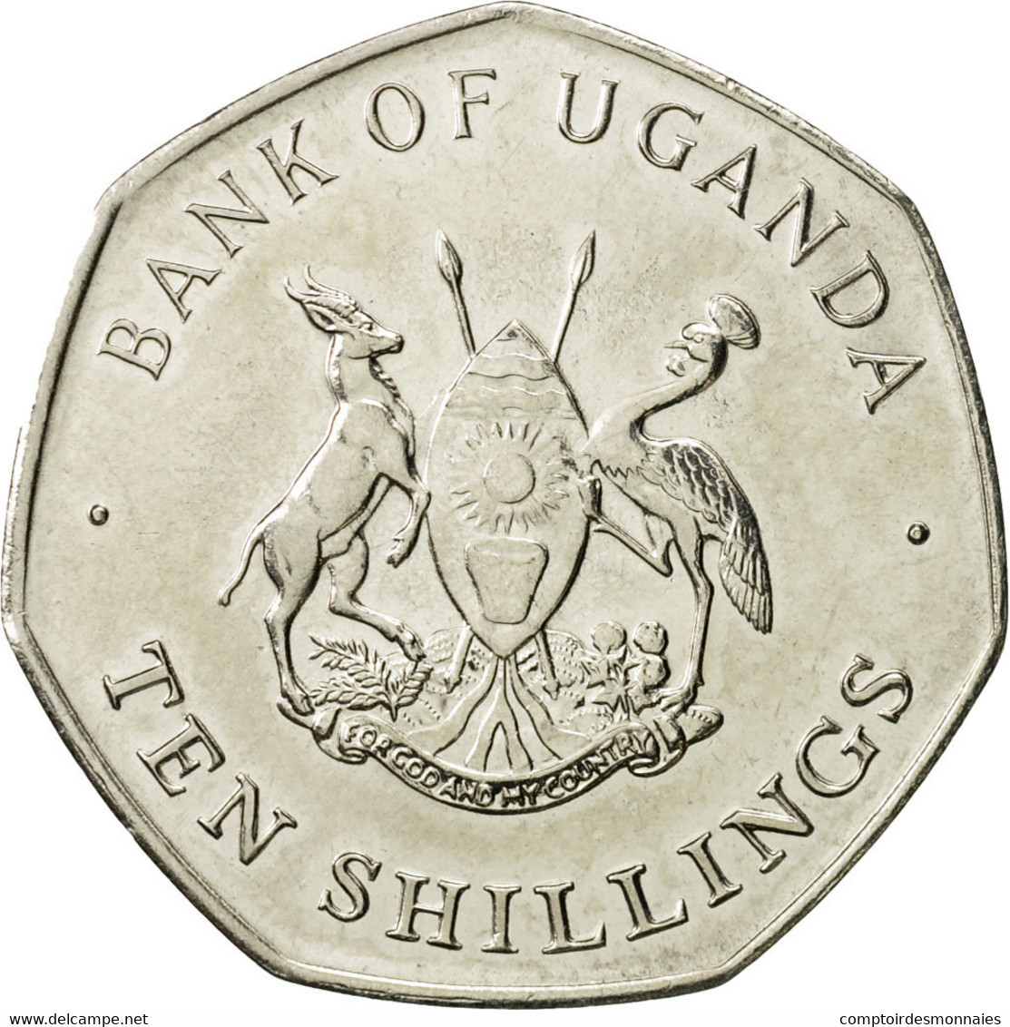 Monnaie, Uganda, 10 Shillings, 1987, SPL, Nickel Plated Steel, KM:30 - Oeganda