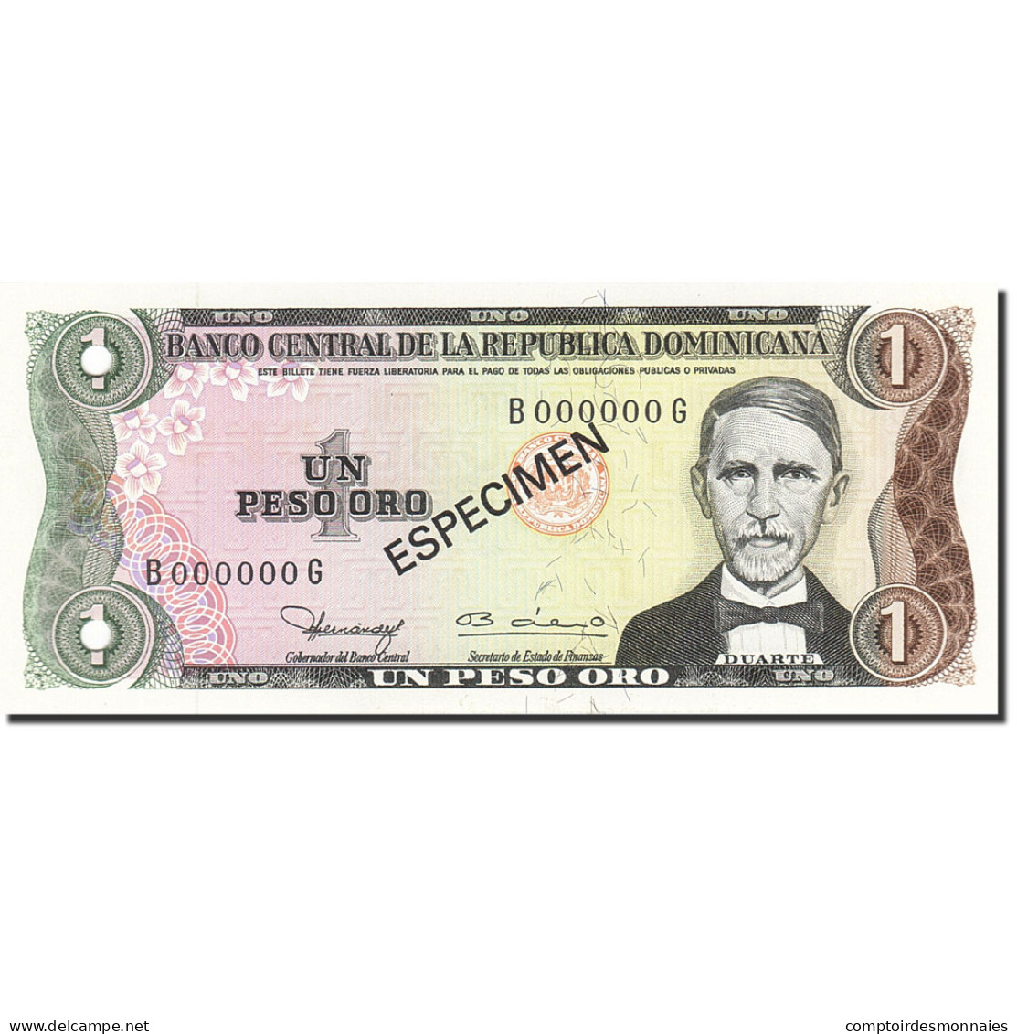 Billet, Dominican Republic, 1 Peso Oro, 1980-1982, 1980, KM:117s1, NEUF - República Dominicana