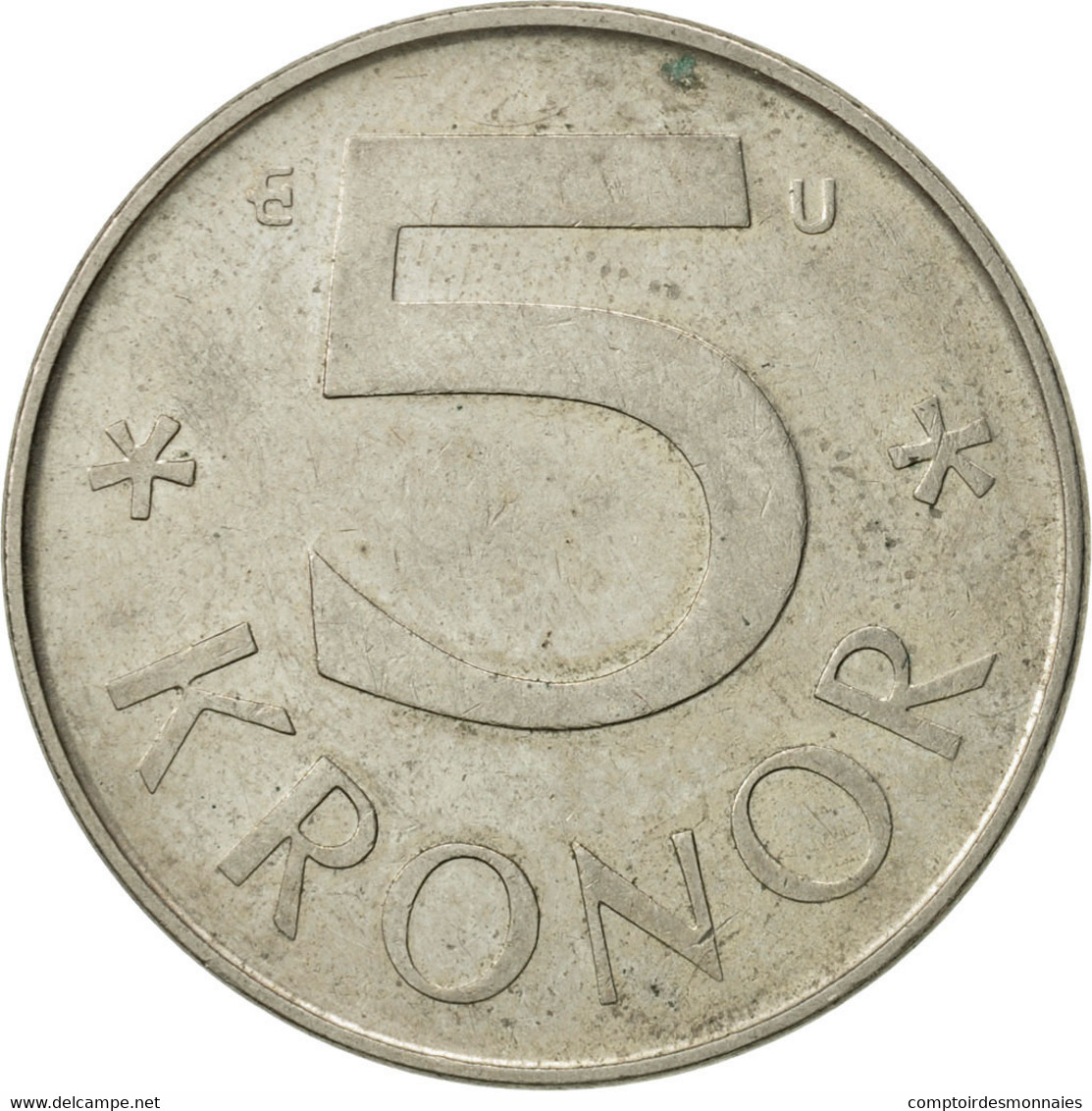Monnaie, Suède, Carl XVI Gustaf, 5 Kronor, 1984, TTB, Copper-nickel, KM:853 - Suède