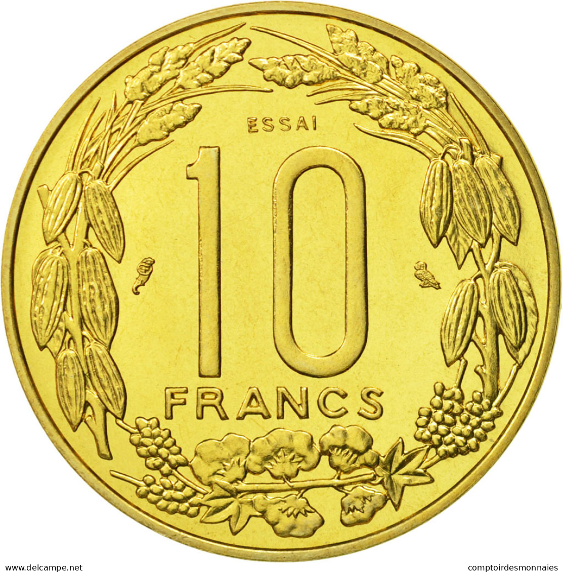 Monnaie, États De L'Afrique Centrale, 10 Francs, 1974, Paris, FDC - Kamerun