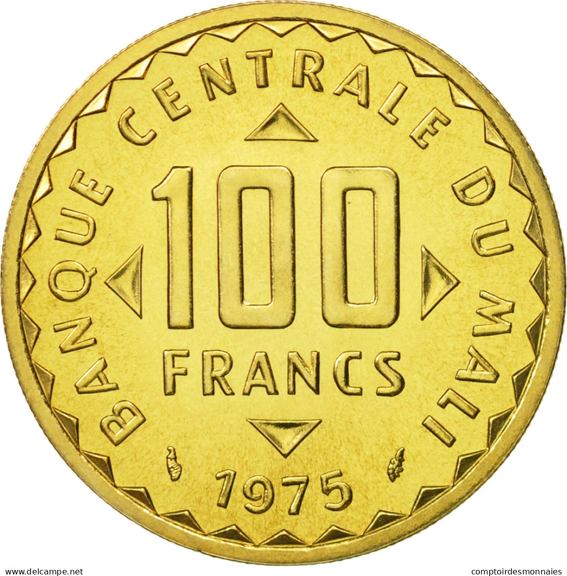 Monnaie, Mali, 100 Francs, 1975, FDC, Nickel-brass, KM:E2 - Mali (1962-1984)