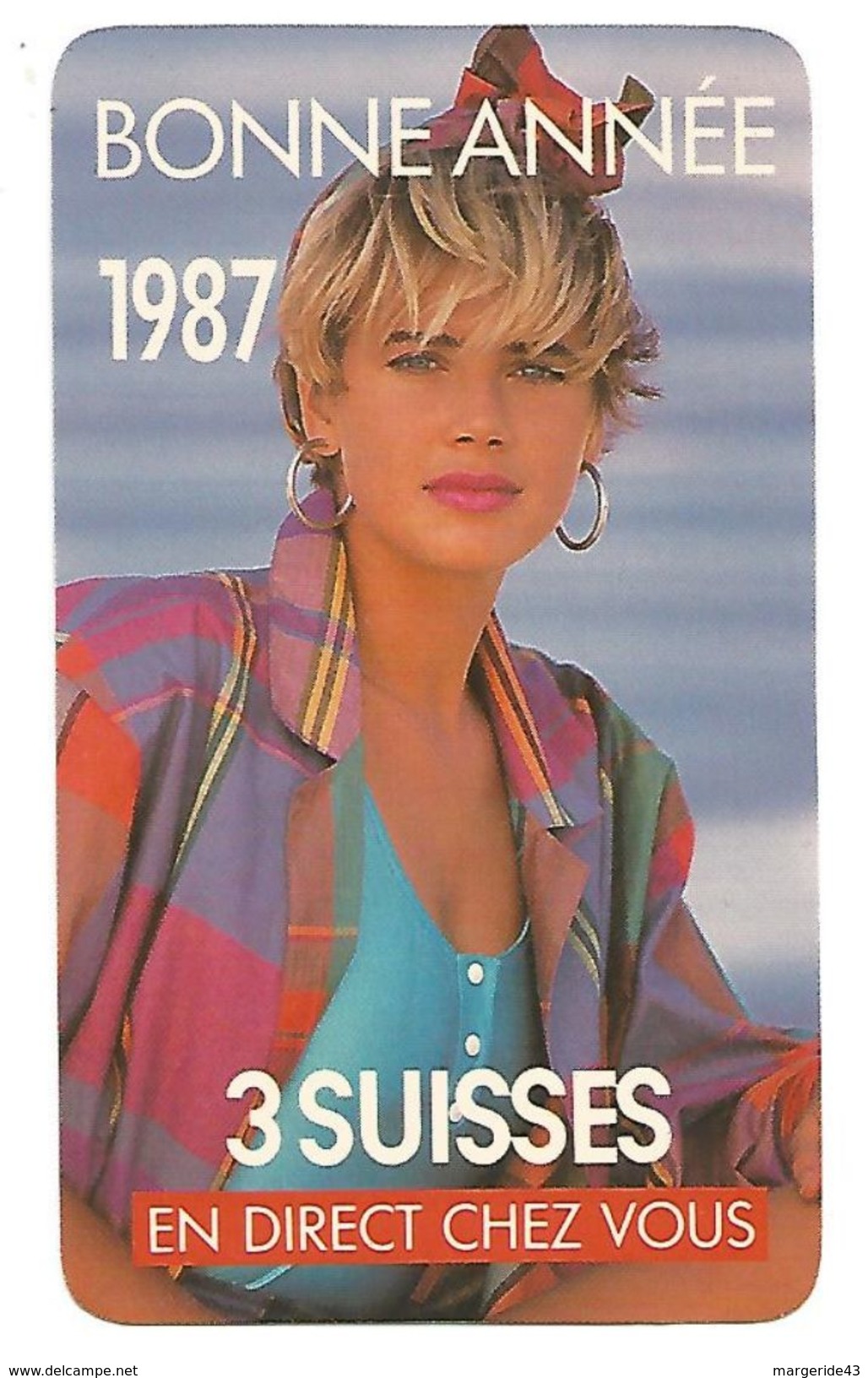 CALENDRIER DE POCHE LES 3 SUISSES 1987 - Tamaño Pequeño : 1981-90