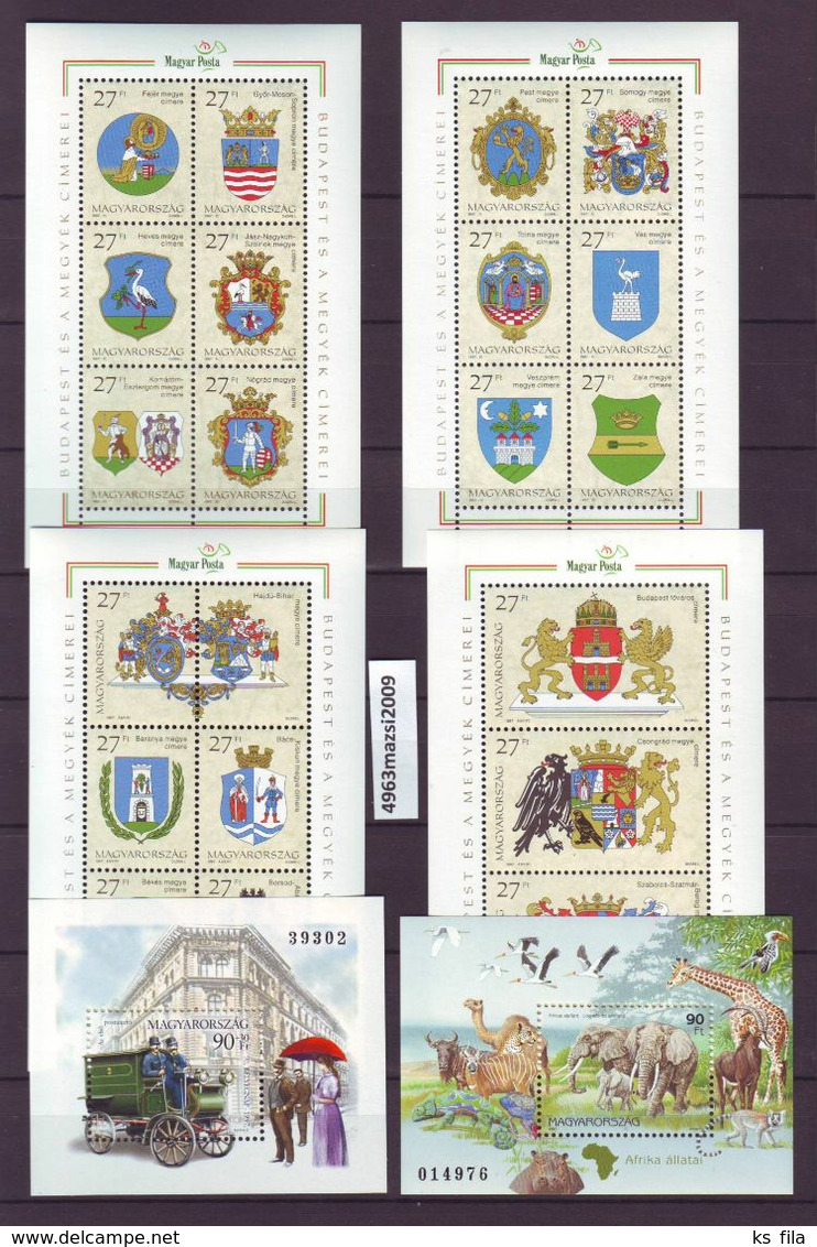 HUNGARY 1997 Full Year 49 Stamps + 6 S/s - Full Years