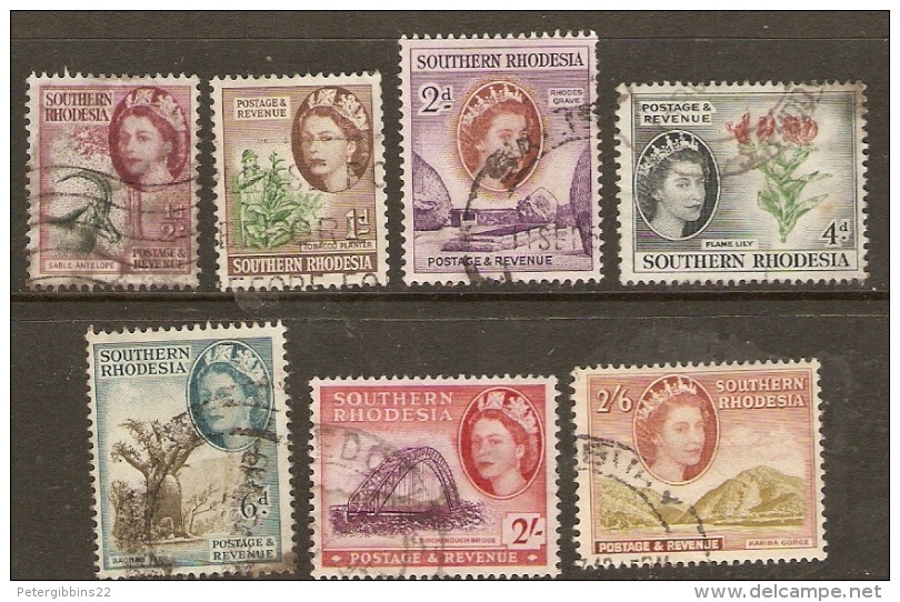 Souther Rhodesia 1953 Seven Values To 2/6d Fine Used - Southern Rhodesia (...-1964)