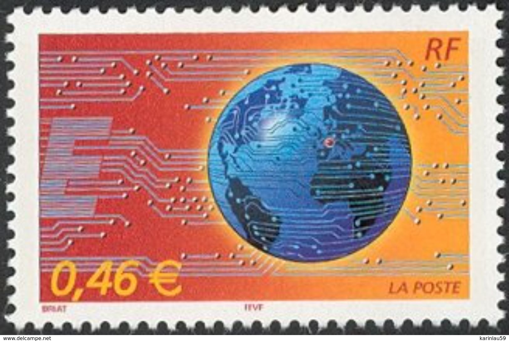 Timbre France 2002 N°  FR 3532 Le Monde En Réseau - Unused Stamps