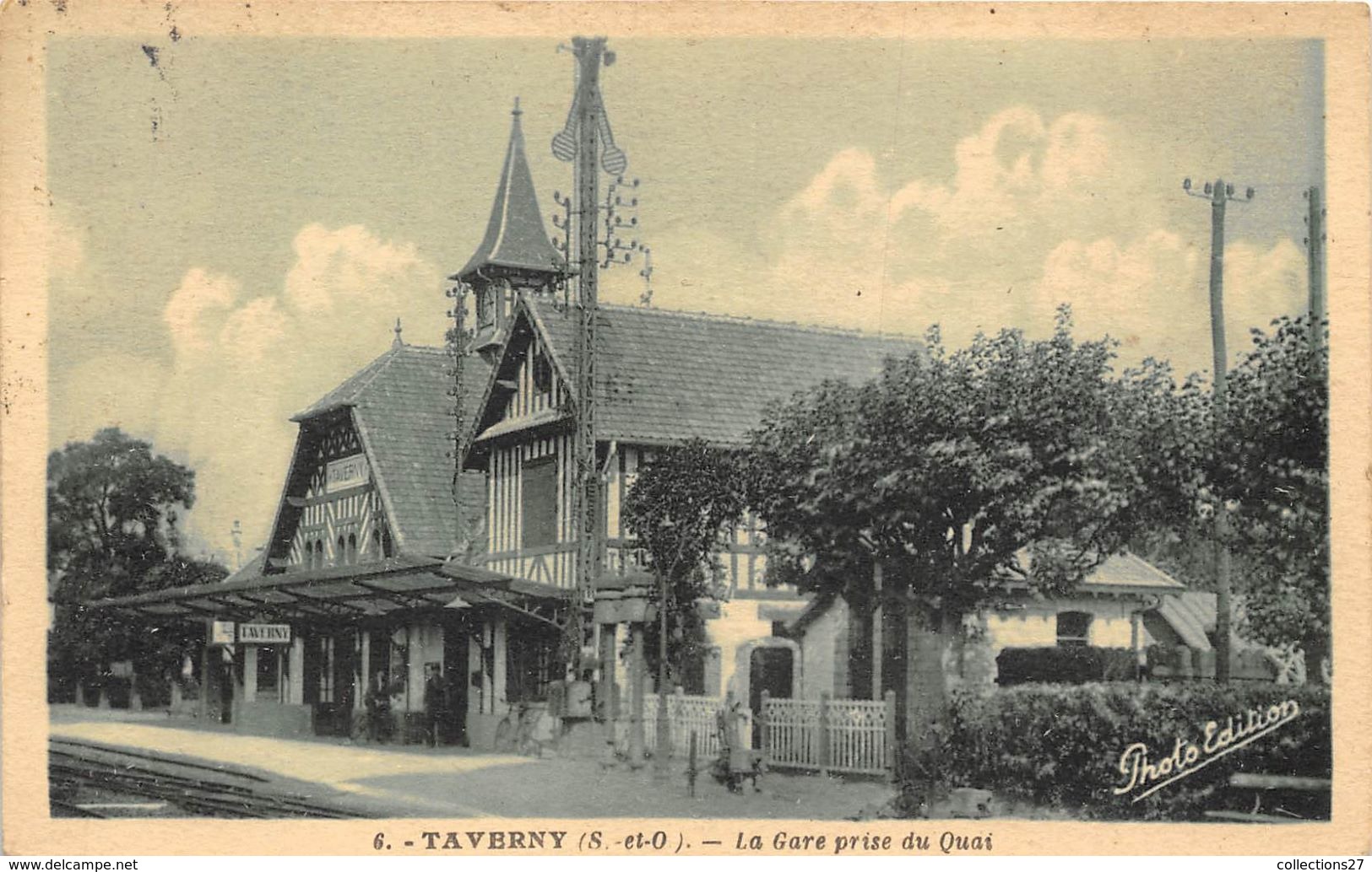 95-TAVERNY- LA GARE PRISE DU QUAI - Taverny