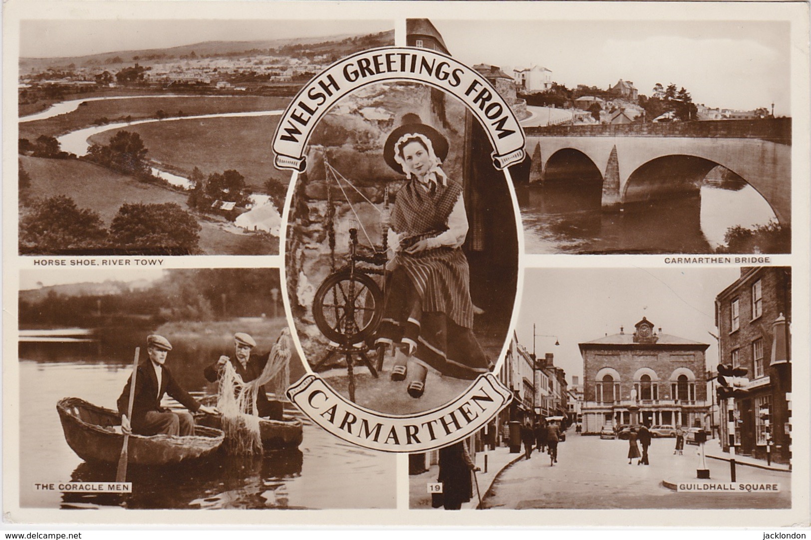 UNITED KINGDOM WALES  PAYS DE GALLES Welsh Greetings From CARMARTHEN - Carmarthenshire