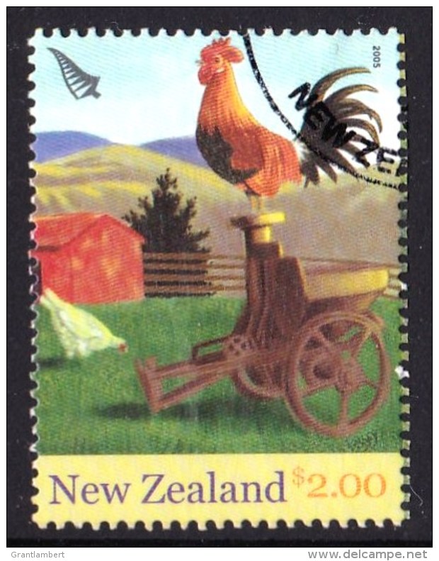 New Zealand 2005 Farmyard Animals $2 Rooster Used - - - Used Stamps