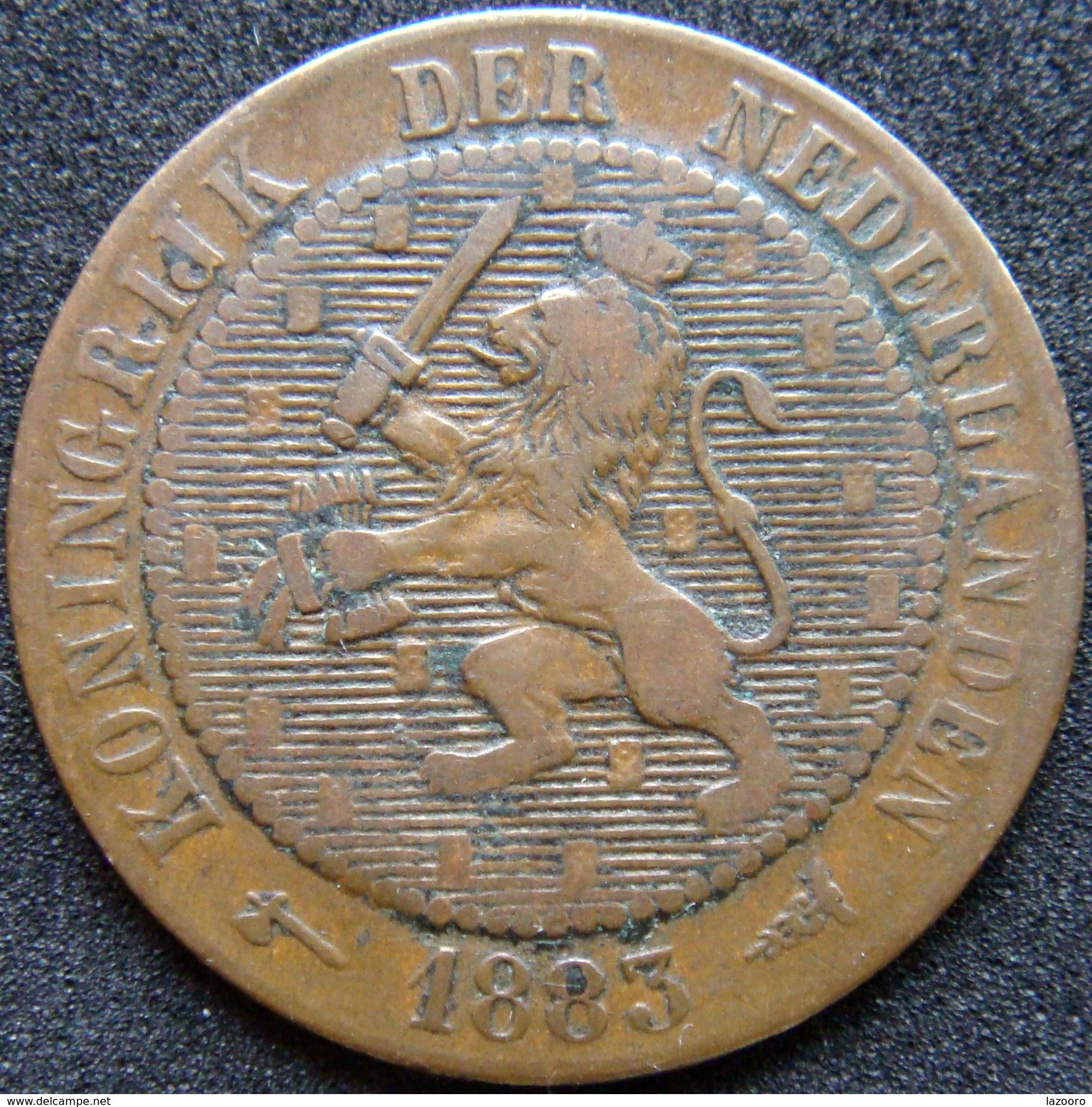LaZooRo: Netherlands 2 1/2 Cent 1883 VF - Key Date - 1849-1890 : Willem III