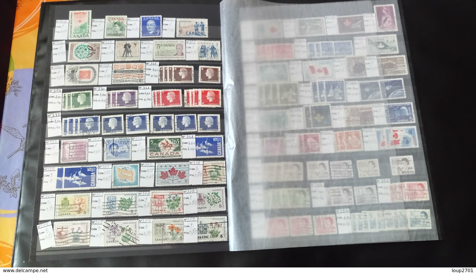 D1476 LOT FEUILLES CANADA / USA A TRIER BELLE COTE DÉPART 10&euro;