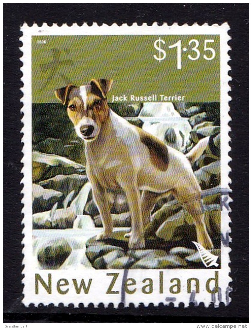 New Zealand 2006 Year Of The Dog $1.35 Jack Russell Used - Oblitérés