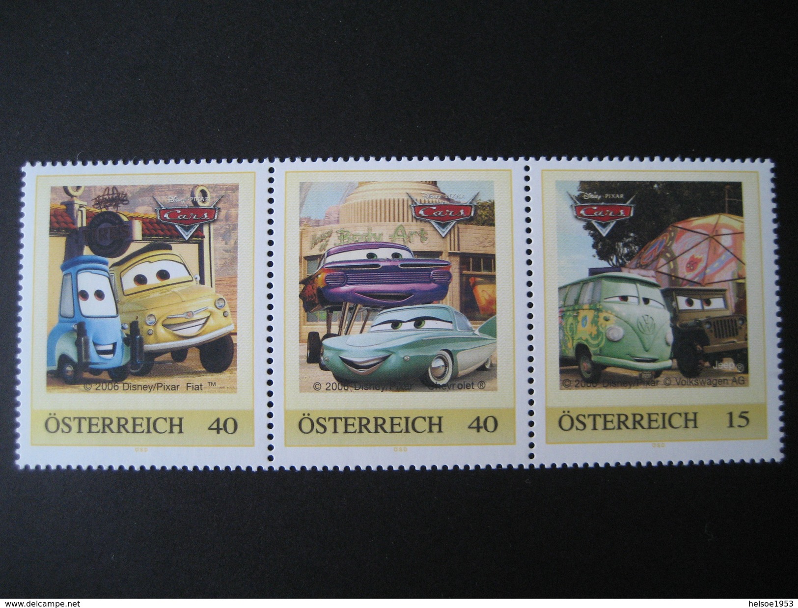 Pers.BM** Disney Cars Aus Markenheft "Cars 3" - Personalisierte Briefmarken