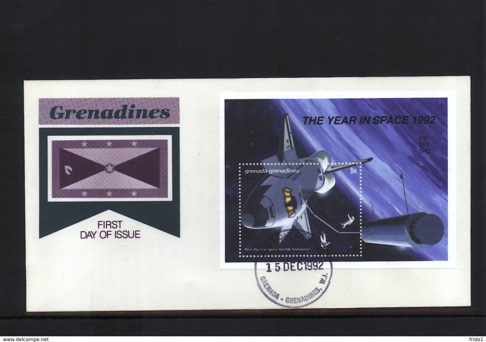 Grenada 1992 Raumfahrt / Space Block FDC - Zuid-Amerika