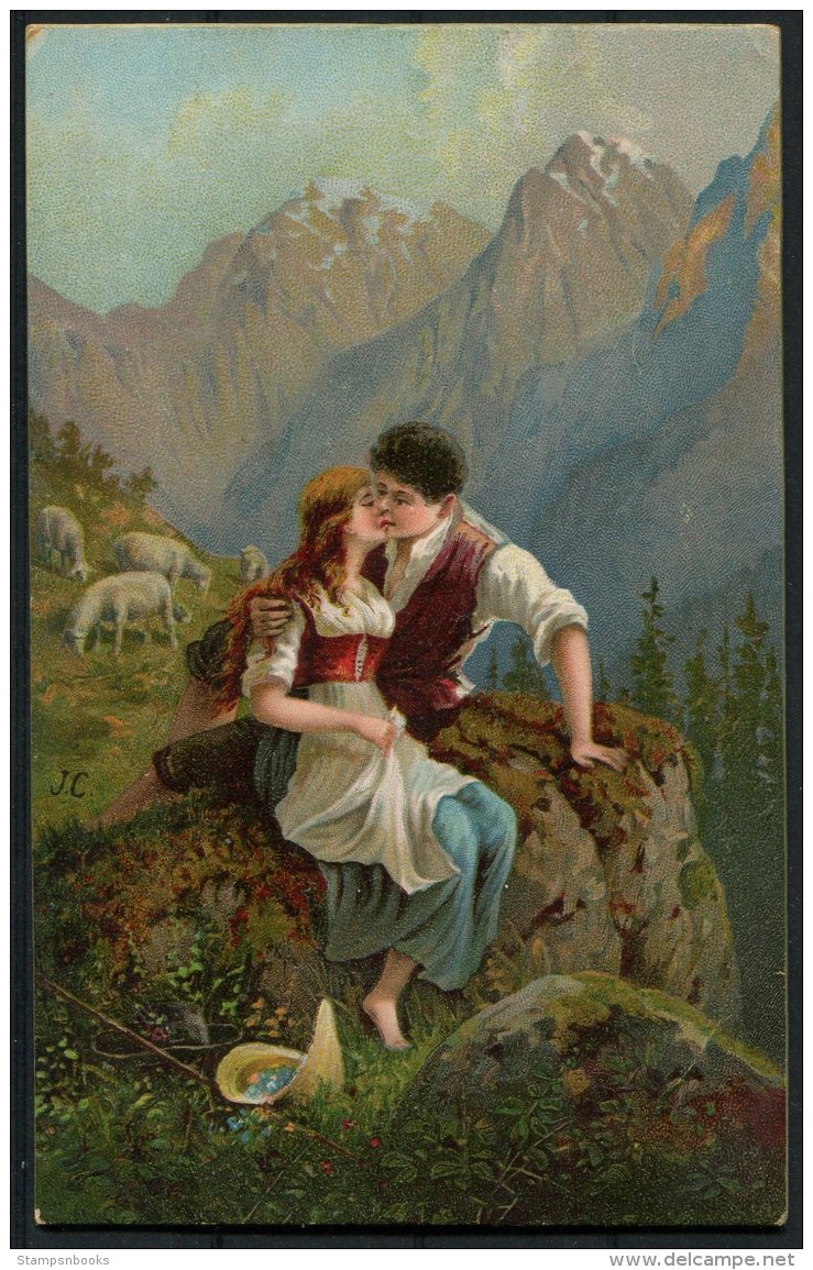 Art JC Postcard Romance Painting - Other & Unclassified