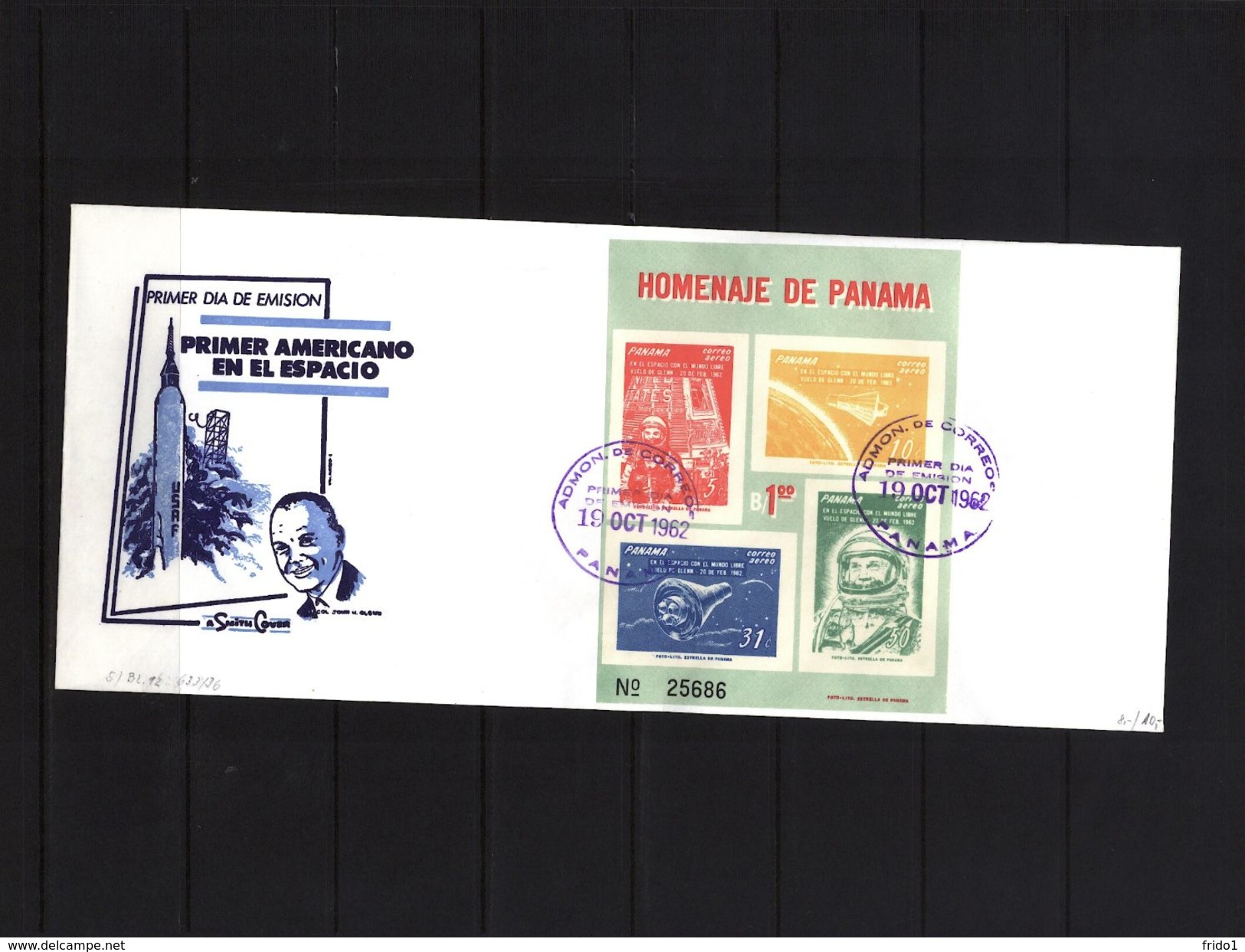 Panama 1962 Raumfahrt / Space Block FDC - Sud America
