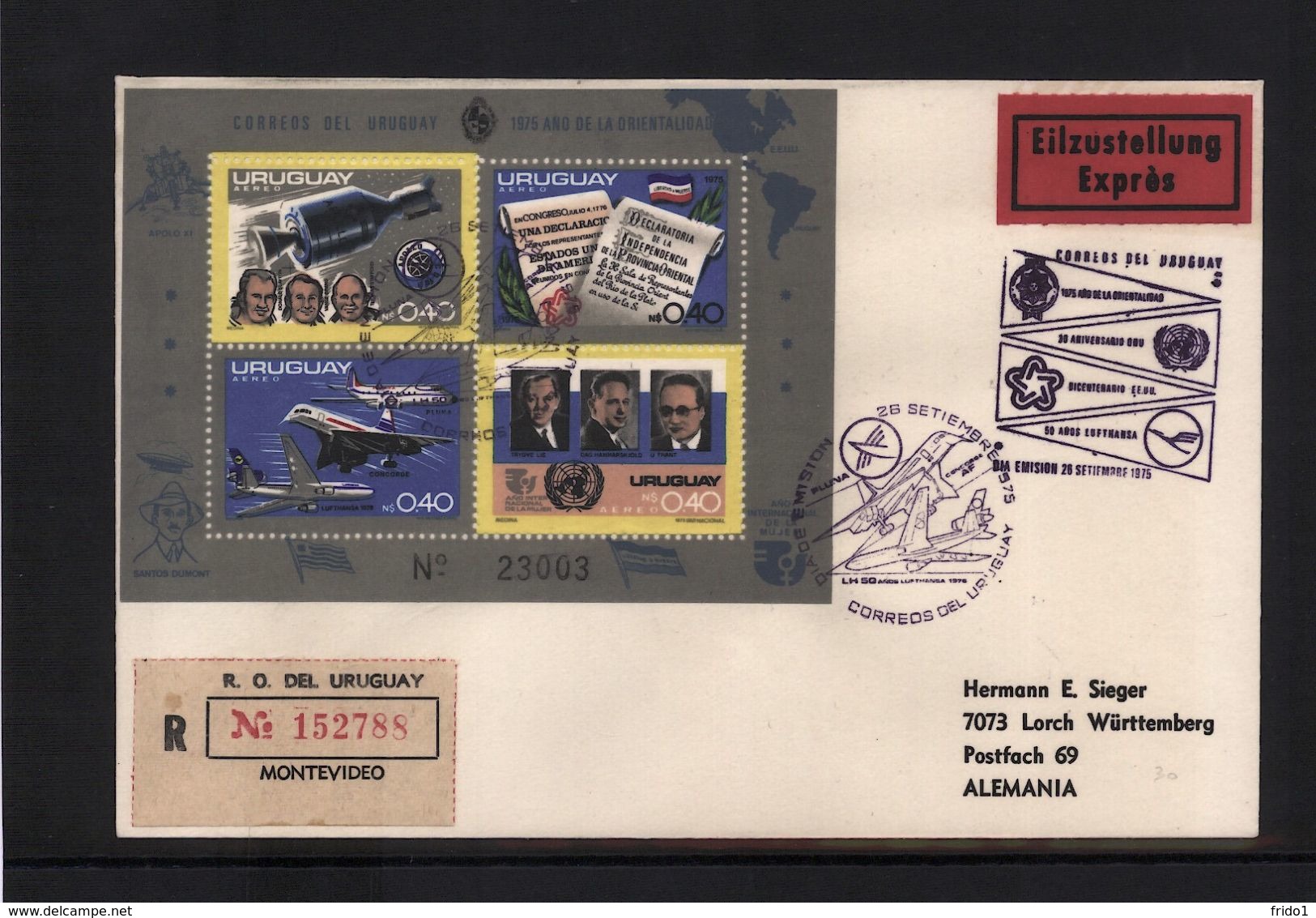 Uruguay 1975 Raumfahrt / Space   FDC - Amérique Du Sud