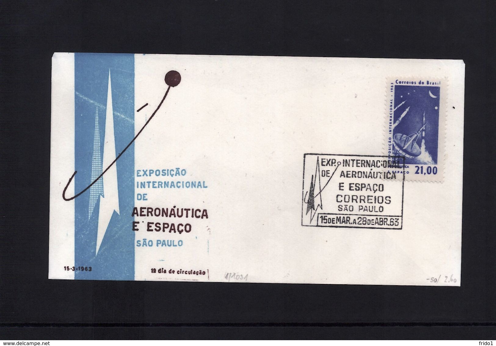 Brasil 1963  Raumfahrt / Space FDC - Sud America