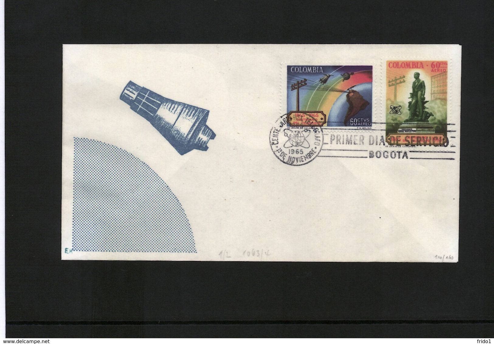 Colombia 1965 Raumfahrt / Space  FDC - América Del Sur