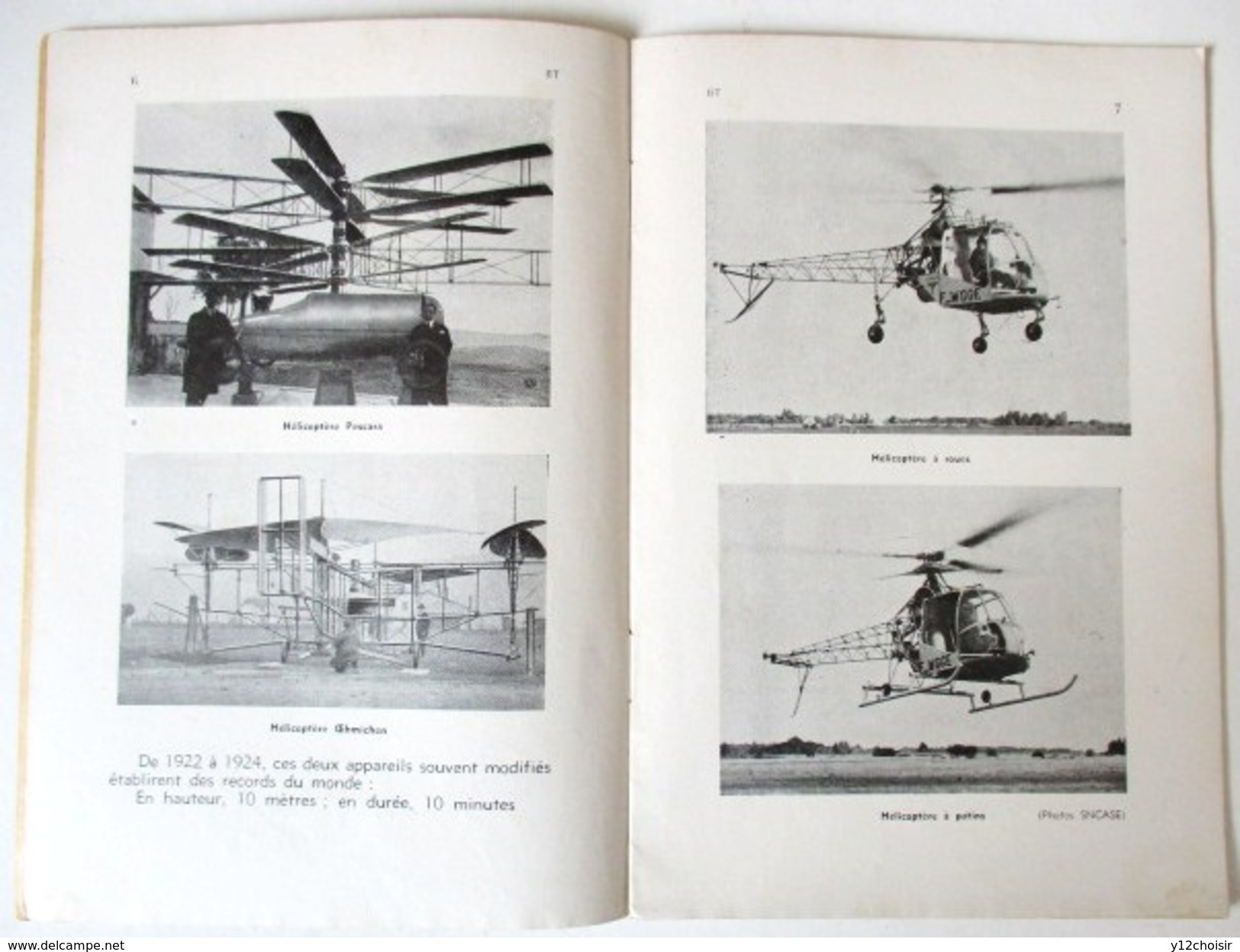 LIVRET 1954 LES HELICOPTERES 2 CV CITROEN BIBLIOTHEQUE DU TRAVAIL BT 285 - Elicotteri